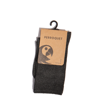 Crew Socks Flat Cotton  – Grey