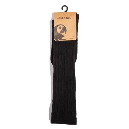 Knee Socks Ribbed – Black