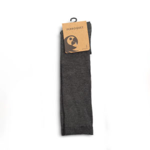 Knee Socks Flat Cotton -Grey