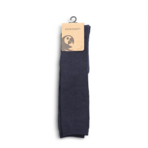 Knee Socks Flat Cotton -Navy